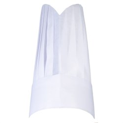 267 - Engangskokkehue af papir, rund, B 28 x H 25 cm.