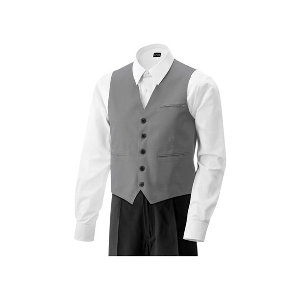 Herrevest med lomme. silvergrey