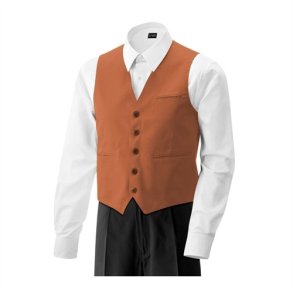 Herrevest med lomme. tarracotta