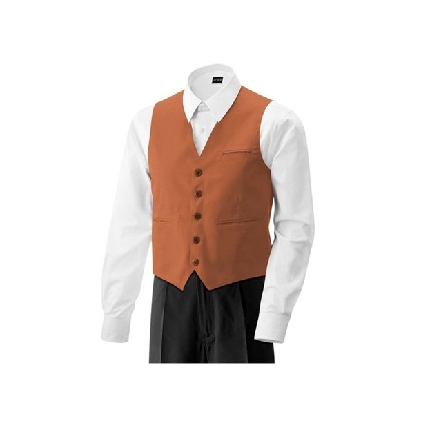 Herrevest med lomme. tarracotta