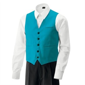 Herrevest med lomme. turkis