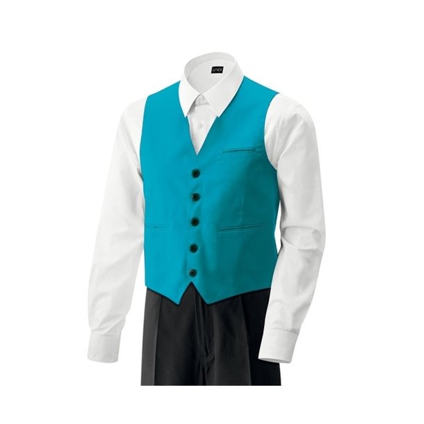 Herrevest med lomme. turkis