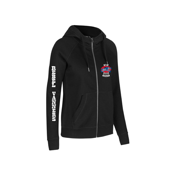 ID639  Dame hoodie  zip  Rebel Vanners