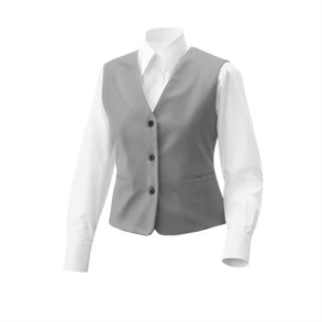 Damevest med lomme. silvergrey