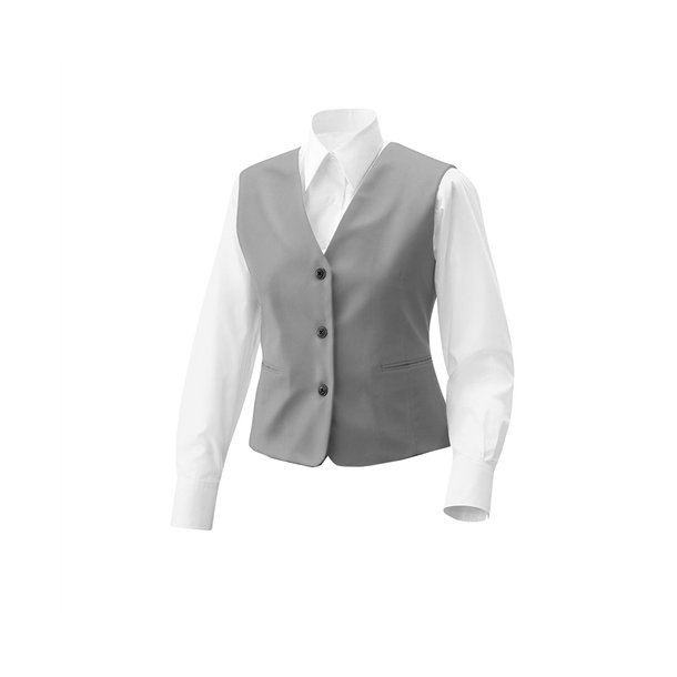 Damevest med lomme. silvergrey