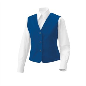Damevest med lomme. royal blue