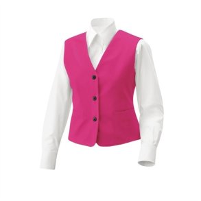 Damevest med lomme. hot pink 