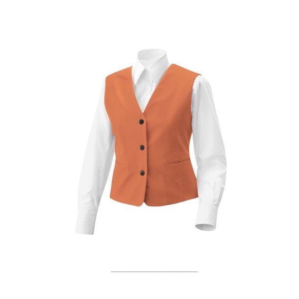 Damevest med lomme. terracotta