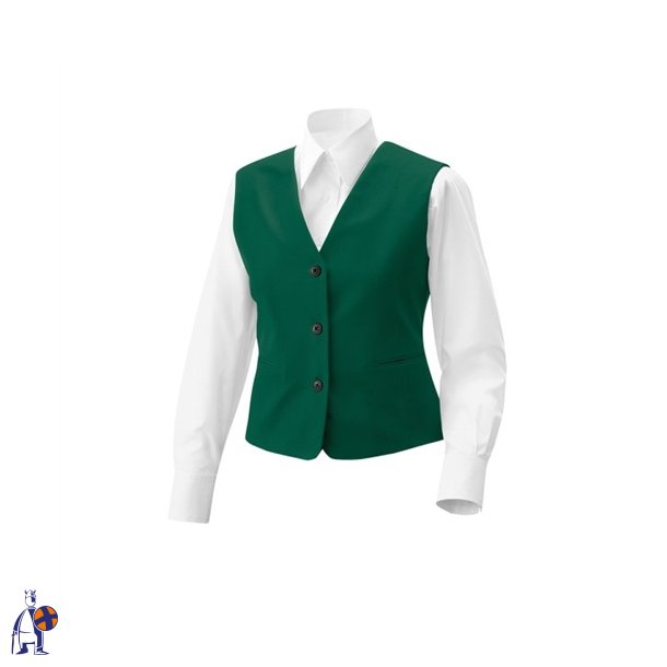 Damevest med lomme. bottle green