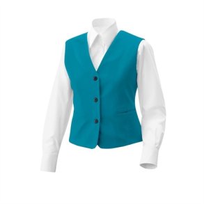 Damevest med lomme. turkis 