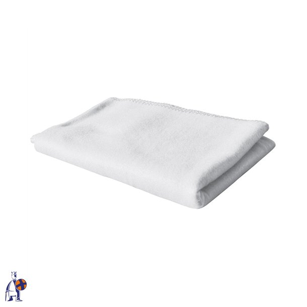 855 - Polar fleece t�ppe 130 cm x 160 cm. white