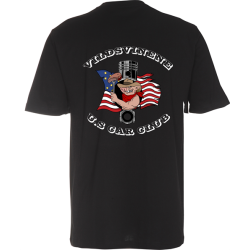 St 101sort t-shirt med svinetryk