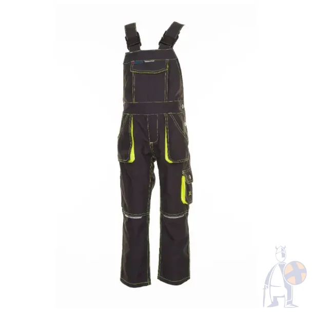6120 B�rne arbejds overalls antrasit/gul