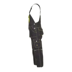 6120 Brne arbejds overalls antrasit/gul