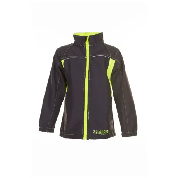 6130 Brne softshelljakke antracit/gul