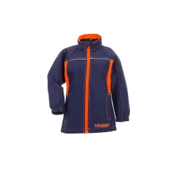 6131 Brne softshelljakke, marine/orange
