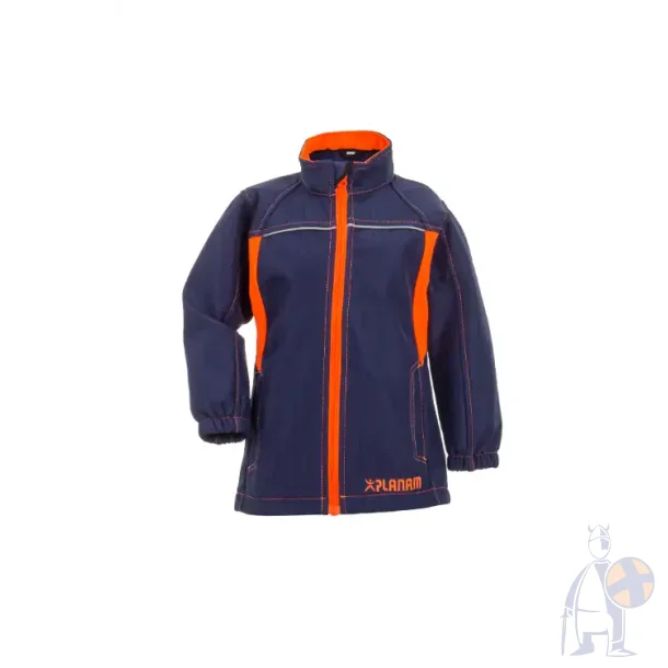6131 B�rne softshelljakke, marine/orange