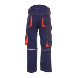 6111 Brne arbejdsbukser, marinebl/orange