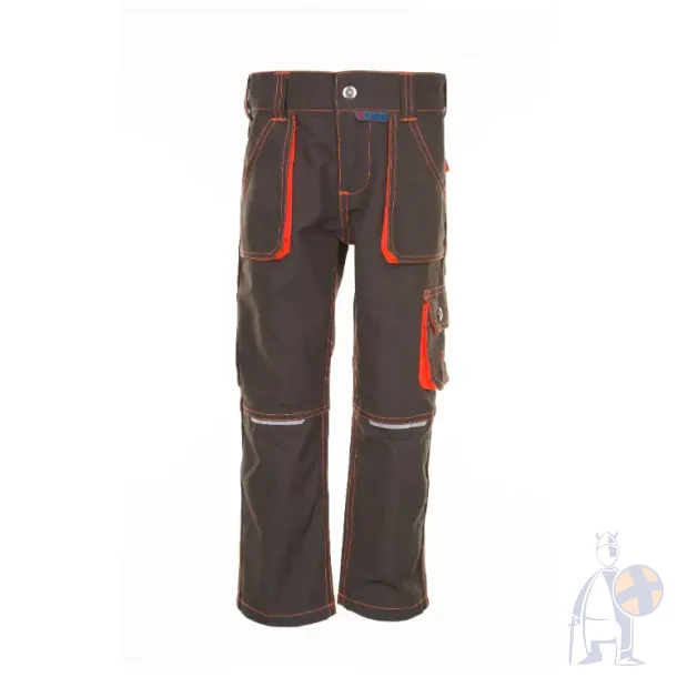 6112 B�rne arbejdsbukser oliven/orange