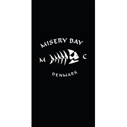 Sort bade h�ndkl�de med Misery logo