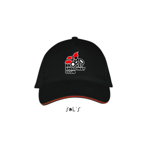 Cap med bsc design r�d/sort tryk