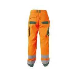 DASSY  CHICAGO (200807) ARBEJDSBUKSER MED HJ SYNLIGHED MED KNLOMMER orange og grn