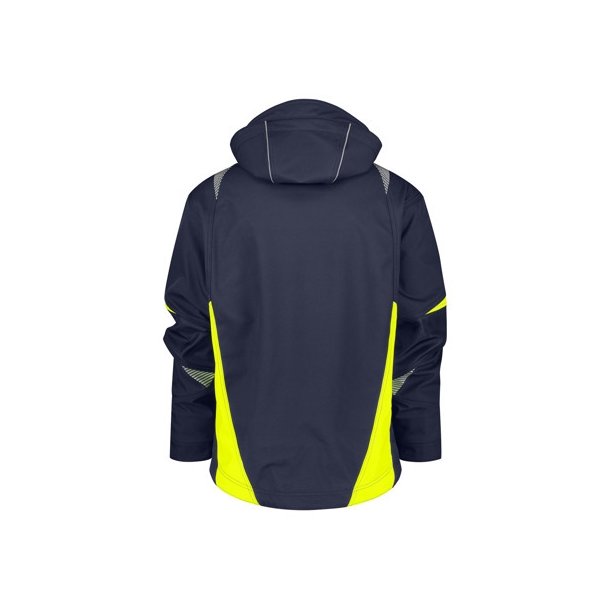 300522 Dassy Kalama softshell jakke midnatsblå - flour gul