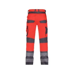 DASSY  MINNESOTA (201076) STRKBARE ARBEJDSBUKSER MED HJ SYNLIGHED rd og gr 