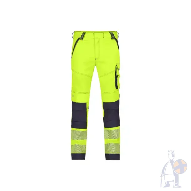 201063 DASSY � ARUBA str�kbare arbejdsbukser med h�j synlighed med kn�lommer gul og bl�