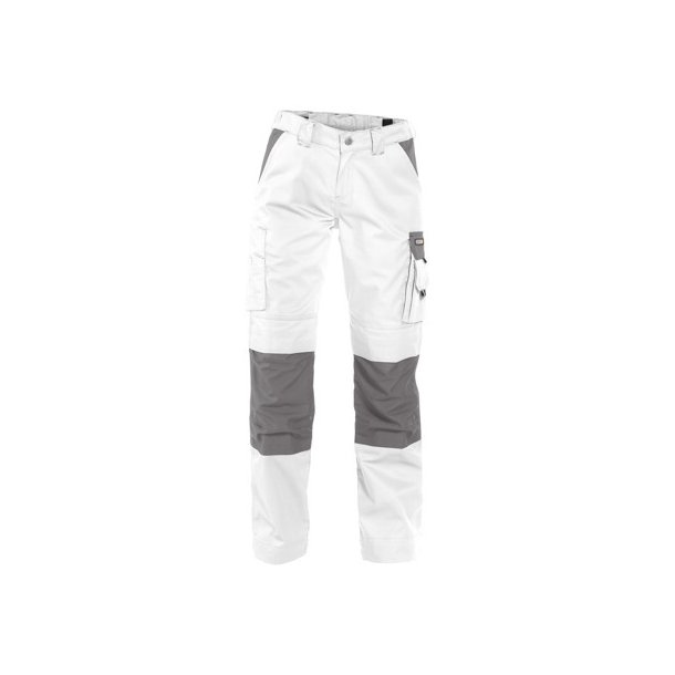 200669 Dassy ® Boston to farvet dame arbejdsbukser med knælommer Hvid grå 245 g