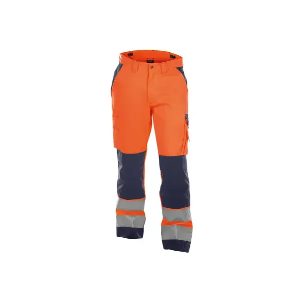 DASSY® BUFFALO (200431) HIGH VISIBILITY WORK TROUSERS WITH KNEE POCKETS orange og blå