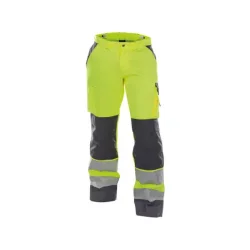 DASSY BUFFALO (200431) HIGH VISIBILITY WORK TROUSERS WITH KNEE POCKETS gul og gr 