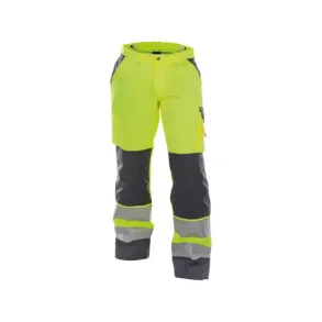 DASSY BUFFALO (200431) HIGH VISIBILITY WORK TROUSERS WITH KNEE POCKETS gul og gr 