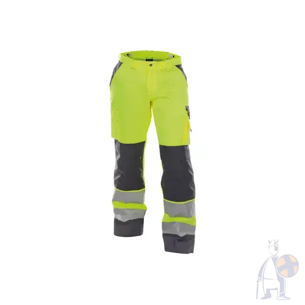 DASSY� BUFFALO (200431) HIGH VISIBILITY WORK TROUSERS WITH KNEE POCKETS gul og gr� 