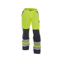 DASSY BUFFALO (200431) HIGH VISIBILITY WORK TROUSERS WITH KNEE POCKETS gul og bl 