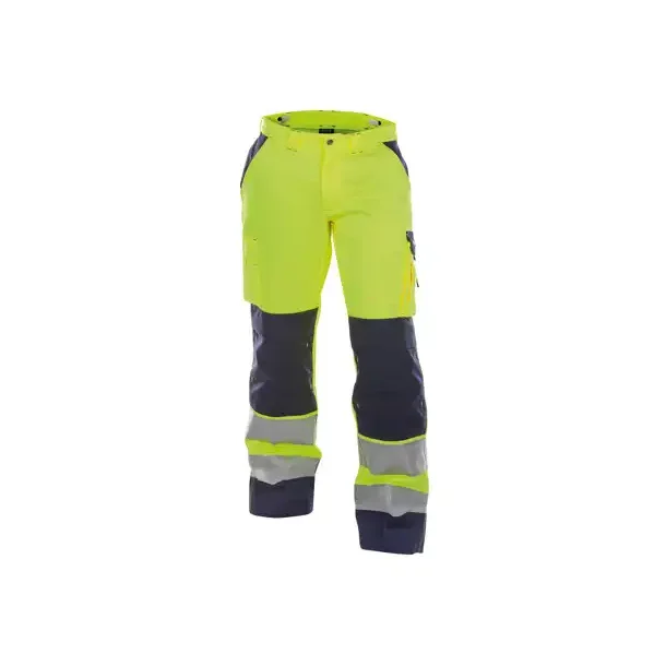 DASSY® BUFFALO (200431) HIGH VISIBILITY WORK TROUSERS WITH KNEE POCKETS gul og blå 