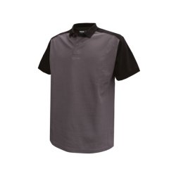 710004 Dassy  Cesar tofarvet poloshirt Cementgr sort