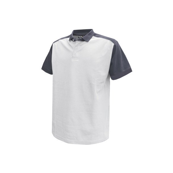 710004 Dassy ® Cesar tofarvet poloshirt Hvid grå