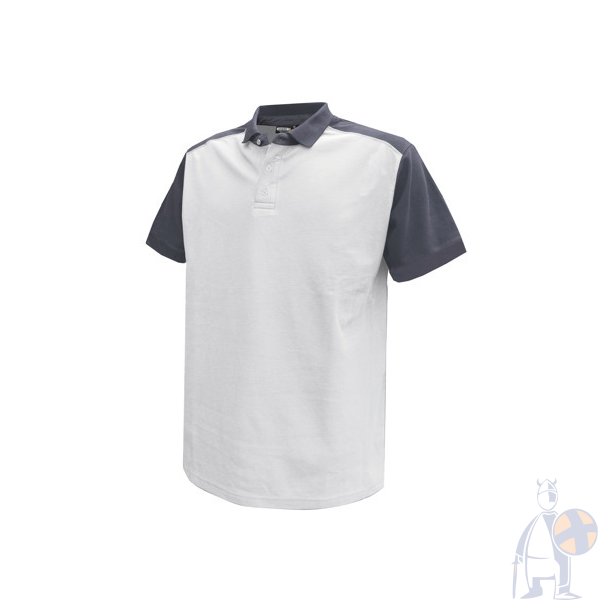 710004 Dassy � Cesar tofarvet poloshirt Hvid gr�