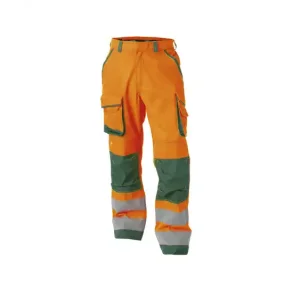 DASSY  CHICAGO (200807) ARBEJDSBUKSER MED HJ SYNLIGHED MED KNLOMMER orange og grn