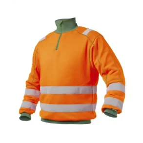 DASSY  DENVER (300376) SWEATSHIRT MED HJ SYNLIGHED orange og grn 