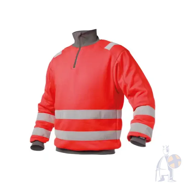 DASSY � DENVER (300376) SWEATSHIRT MED H�J SYNLIGHED r�d og gr�