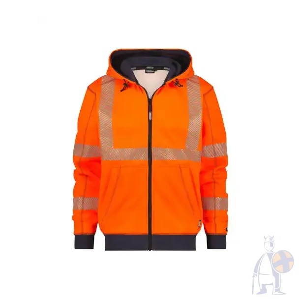 DASSY � EVANS (300380) H�TTE SWEATSHIRT MED H�J SYNLIGHED orange og bl� 