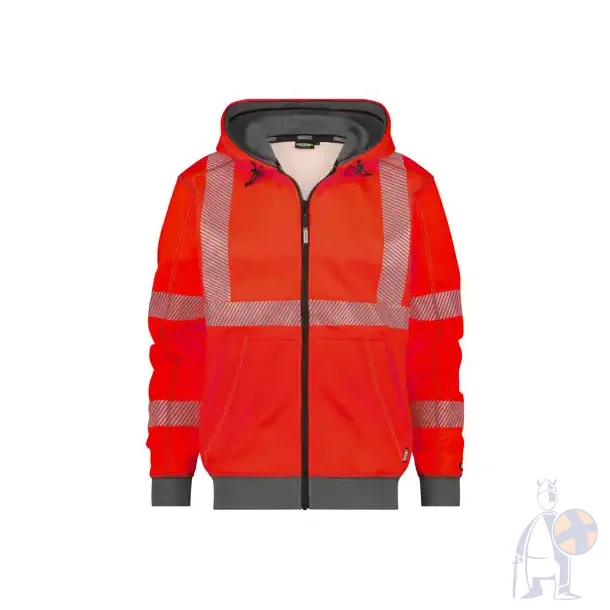 DASSY � EVANS (300380) H�TTE SWEATSHIRT MED H�J SYNLIGHED r�d og gr� 