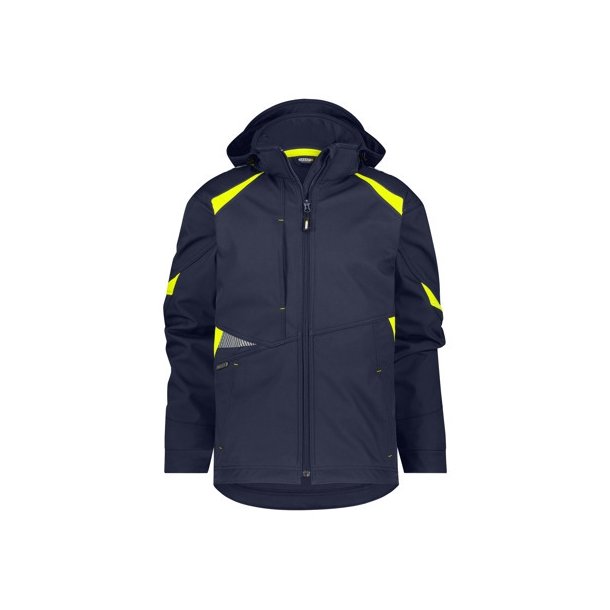300547 Dassy Kalama dame softshell jakke midnatsblå - flour gul