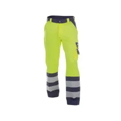 Dassy Lancaster high visibility arbejdsbukser, gul og bl 