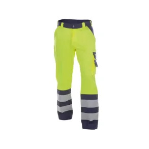 Dassy Lancaster high visibility arbejdsbukser, gul og bl 