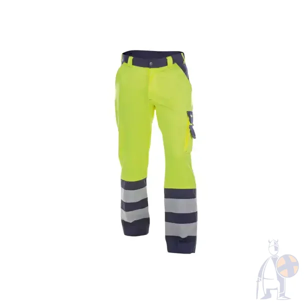 Dassy� Lancaster high visibility arbejdsbukser, gul og bl� 