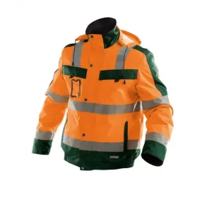Dassy Lima high visibility vinterjakke, grn og orange
