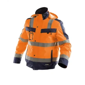 Dassy Lima high visibility vinterjakke, orange og bl